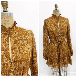 Elegant Paisley Print Dress
